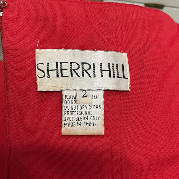 Sherri Hill Red Beaded Halter Mini Dress - Picture 2 of 13